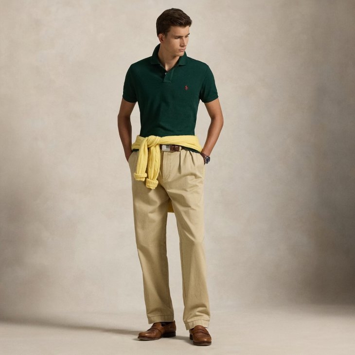POLO RALPH LAUREN THE EARTH CUSTOM SLIM FIT POLO SHIRT