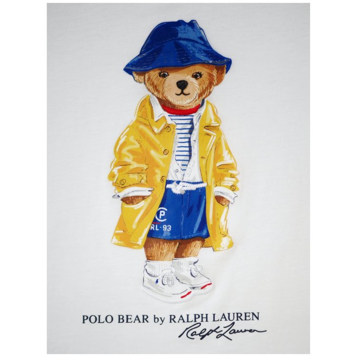 POLO RALPH LAUREN GIRLS POLO BEAR COTTON JERSEY TEE