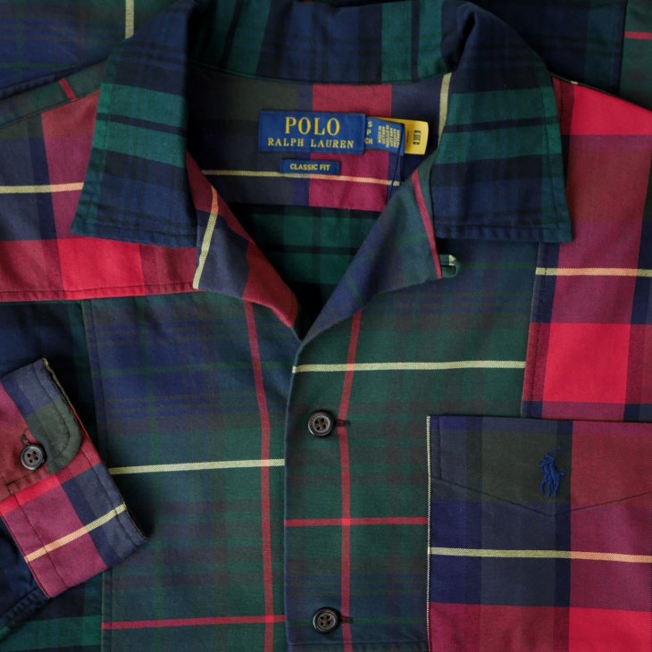 POLO RALPH LAUREN CLASSIC FIT PATCHWORK OXFORD CAMP SHIRT