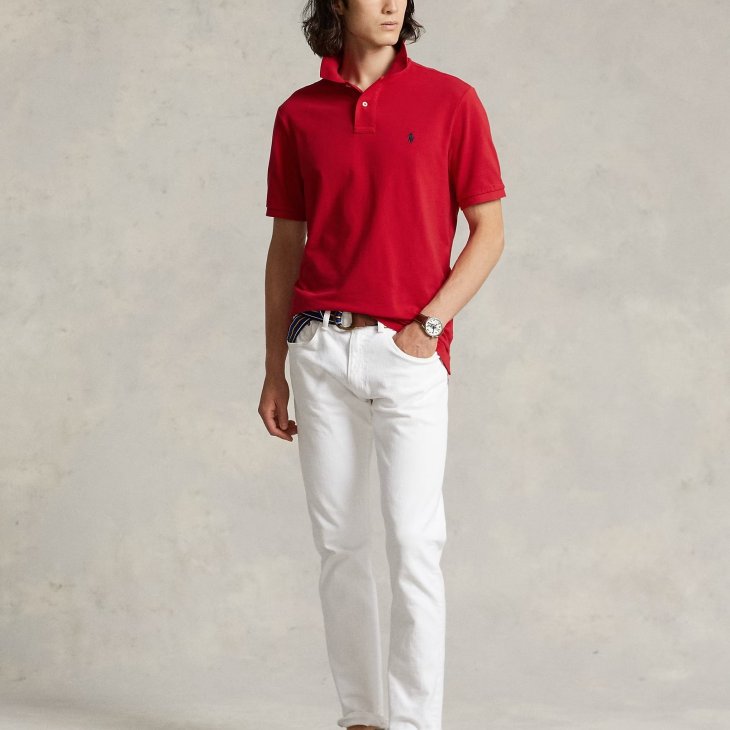 POLO RALPH LAUREN THE EARTH CUSTOM SLIM FIT POLO SHIRT