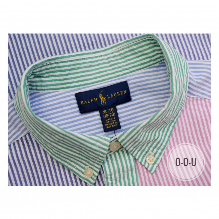POLO RALPH LAUREN BOYS SEERSUCKER SHORT-SLEEVE FUN SHIRT