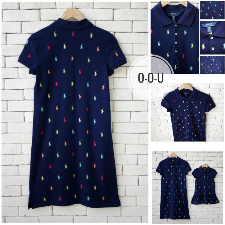 POLO RALPH LAUREN GIRLS POLO PONY STRETCH MESH POLO DRESS