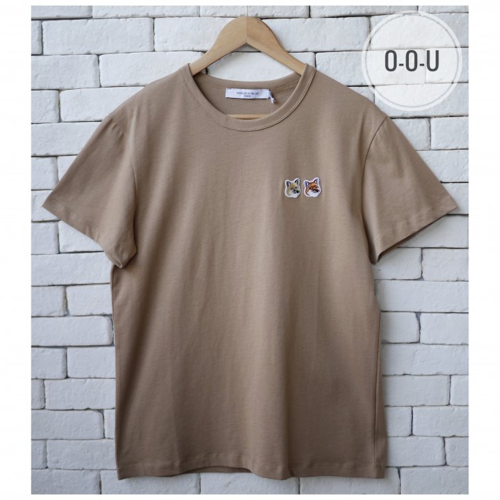 MAISON KITSUNE TEE-SHIRT DOUBLE FOX HEAD PATCH