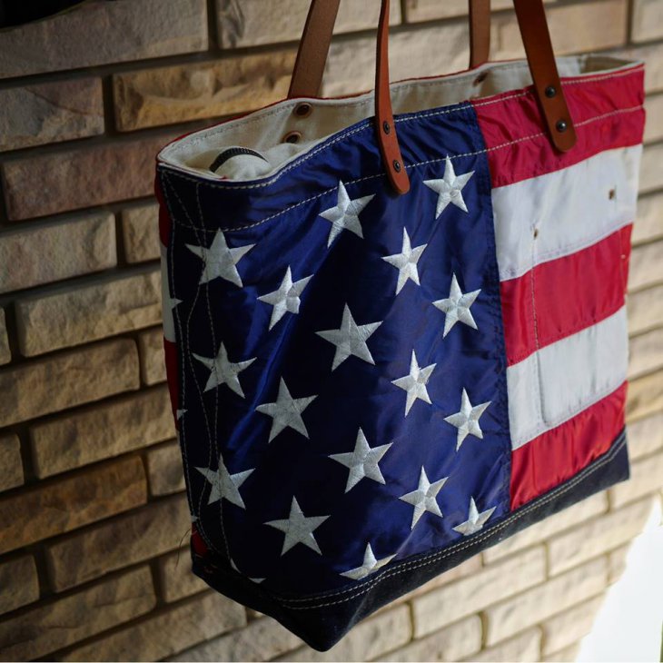 USA FLAG CANVAS TOTE BAG