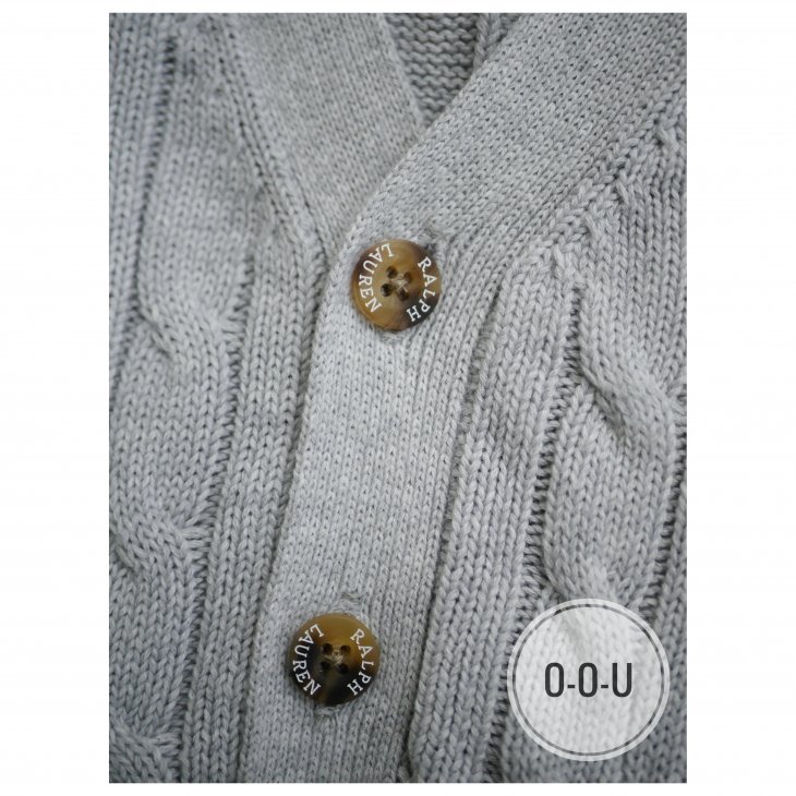 POLO RALPH LAUREN KIDS CABLE-KNIT COTTON V-NECK CARDIGAN
