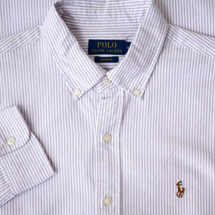 POLO RALPH LAUREN CUSTOM FIT STRIPED OXFORD SHIRT