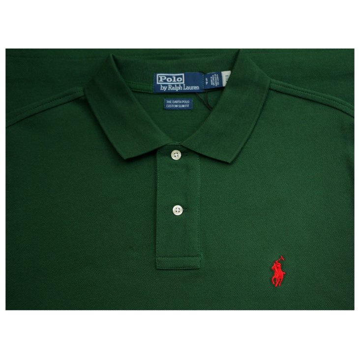 POLO RALPH LAUREN THE EARTH CUSTOM SLIM FIT POLO SHIRT