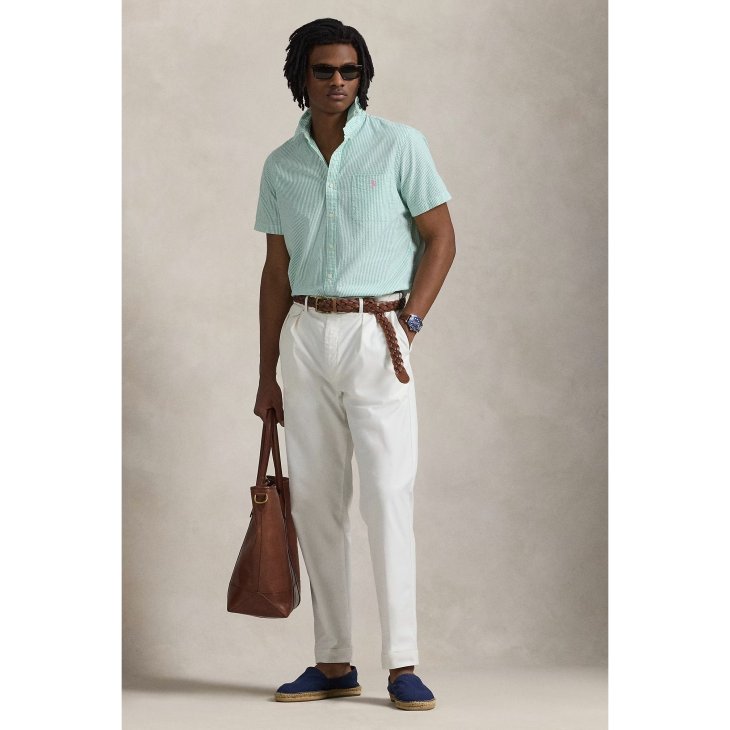 POLO RALPH LAUREN RL PREPSTER CLASSIC FIT SEERSUCKER SHIRT