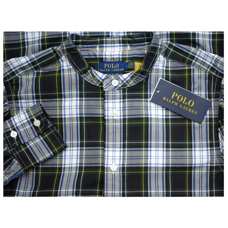 POLO RALPH LAUREN PUFF SLEEVE CHECKED SHIRT