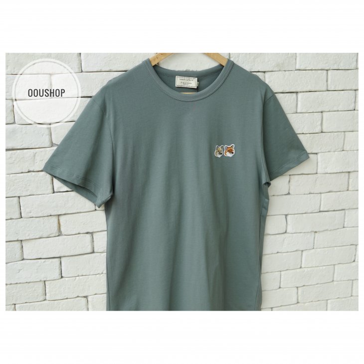 MAISON KITSUNE TEE-SHIRT DOUBLE FOX HEAD PATCH
