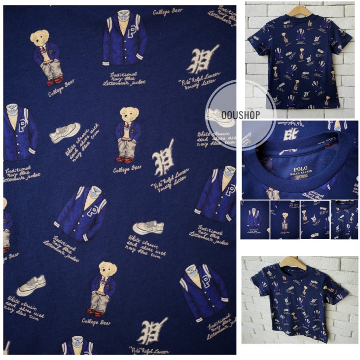 POLO RALPH LAUREN POLO BEAR KIDS COTTON JERSEY TEE