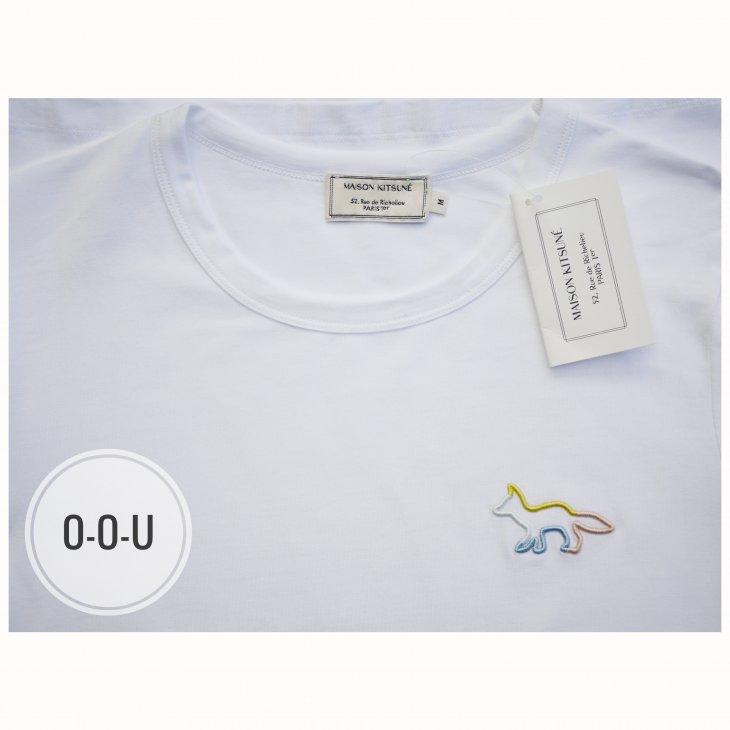 MAISON KITSUNÉ RAINBOW PROFILE FOX T-SHIRT