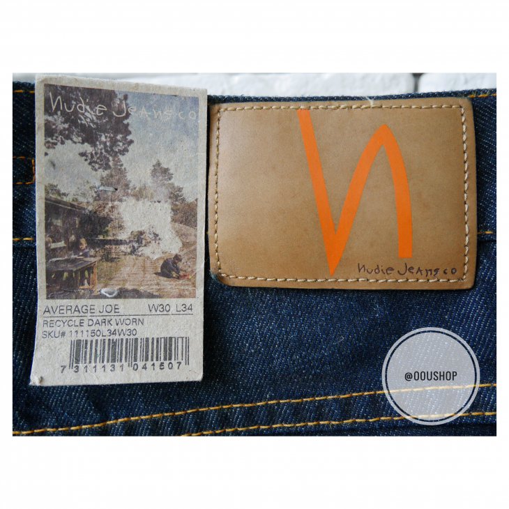 NUDIE JEANS AVERAGE JOE RECYCLE DARK WORN