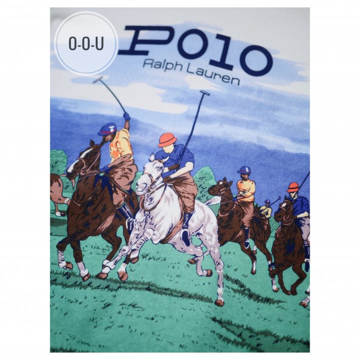 POLO RALPH LAUREN KIDS EQUESTRIAN-PRINT FLEECE HOODIE