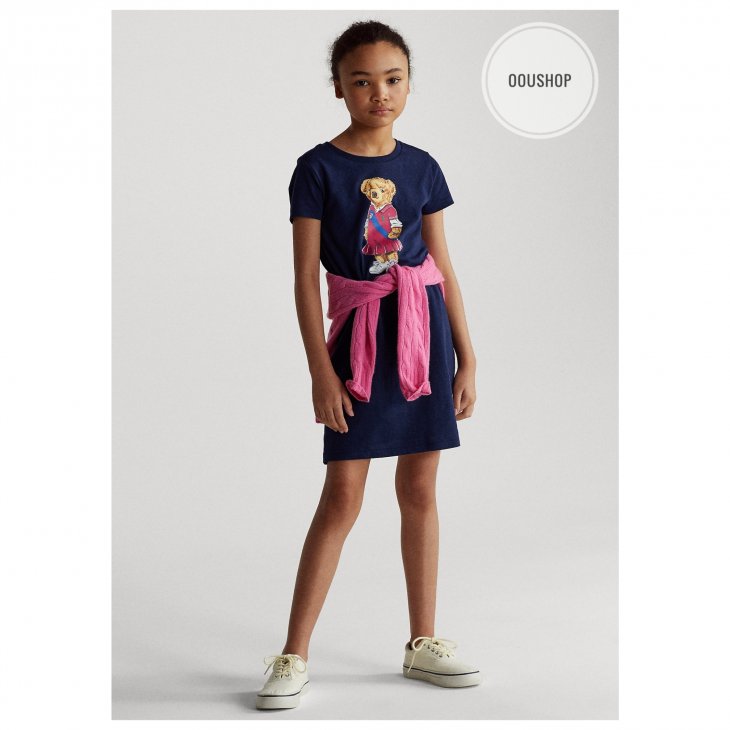 POLO RALPH LAUREN POLO BEAR GIRLS COTTON JERSEY TEE DRESS | O-O-U POLO RALPH LAUREN POLO BEAR GIRLS COTTON JERSEY TEE DRESS | O-O-U