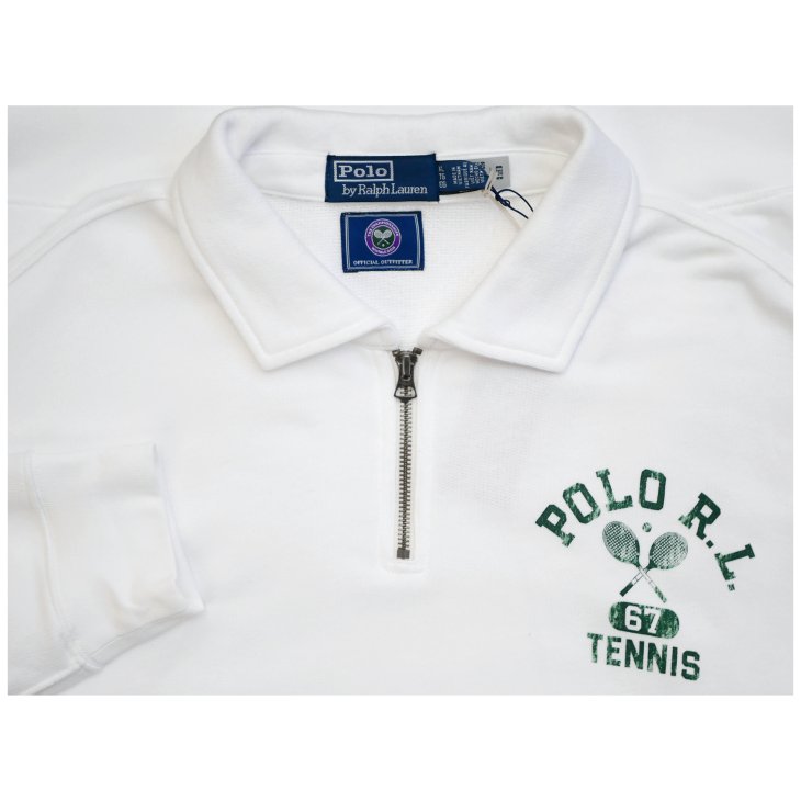 POLO RALPH LAUREN WOMEN WIMBLEDON LIGHTWEIGHT FLEECE HALF ZIP