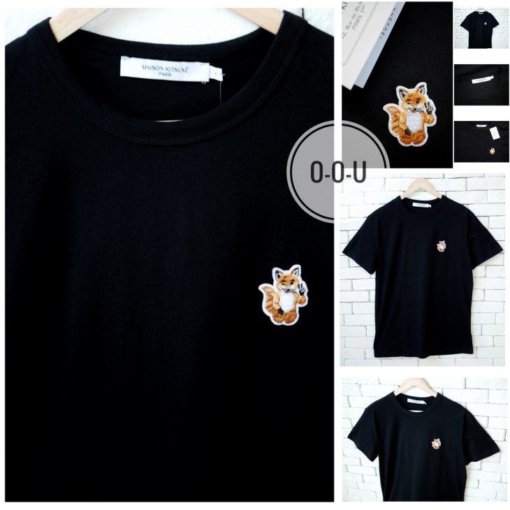 MAISON KITSUNÉ ALL RIGHT FOX PATCH CLASSIC TEE-SHIRT