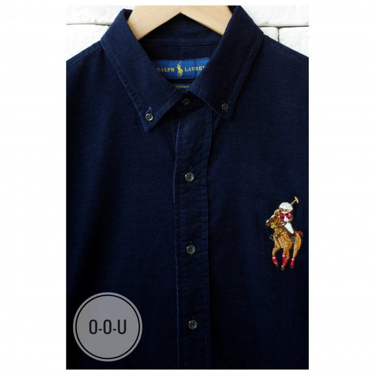 POLO RALPH LAUREN CUSTOM FIT POLO BEAR CORDUROY SHIRT