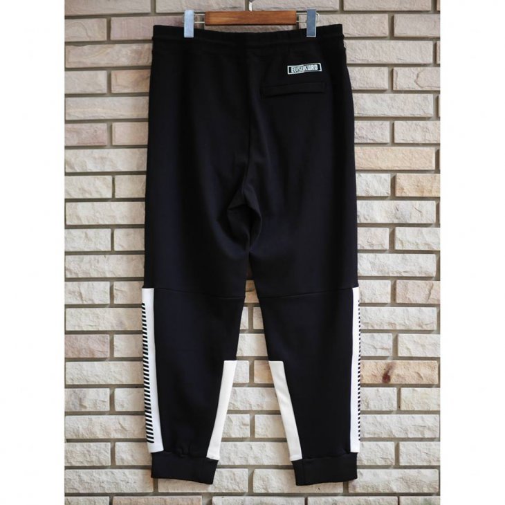 EVISUKURO Striped Graphic Side-print Sweatpants