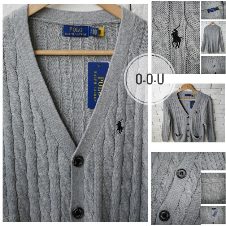POLO RALPH LAUREN CABLE-KNIT COTTON CARDIGAN