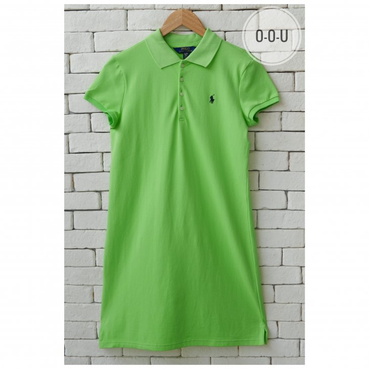 POLO RALPH LAUREN GIRLS COTTON STRETCH MESH POLO DRESS