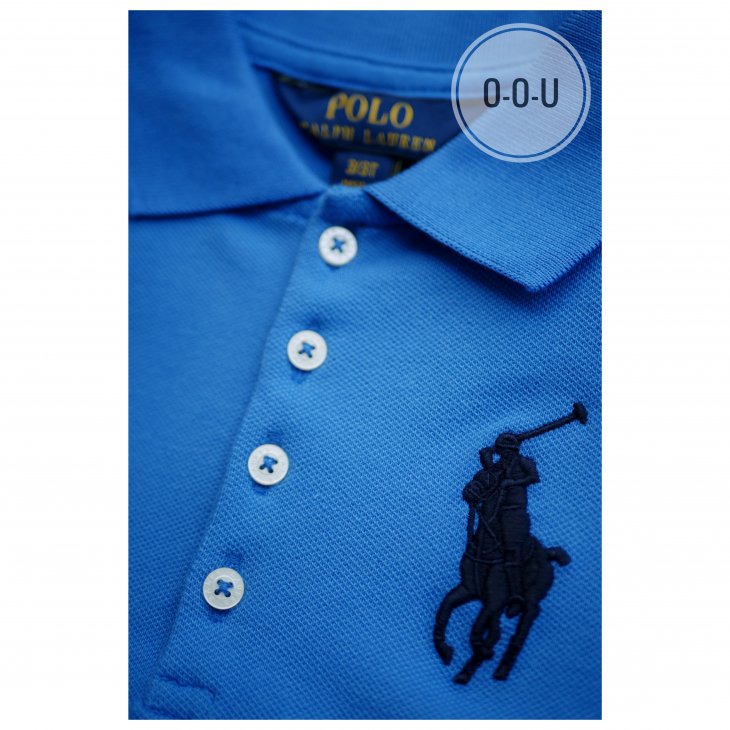 POLO RALPH LAUREN KIDS BIG PONY COTTON MESH POLO DRESS