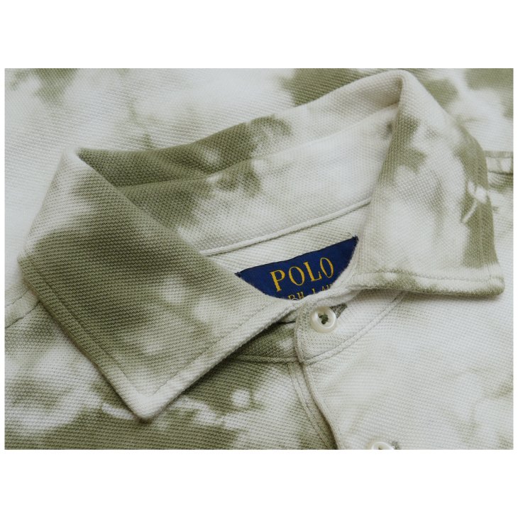POLO RALPH LAUREN CUSTOM SLIM FIT INDIGO TIE-DYE POLO SHIRT