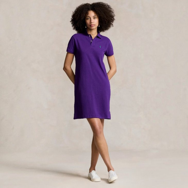 POLO RALPH LAUREN COTTON MESH POLO DRESS