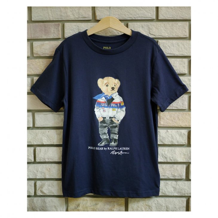 POLO RALPH LAUREN RACING BEAR BOYS COTTON TEE