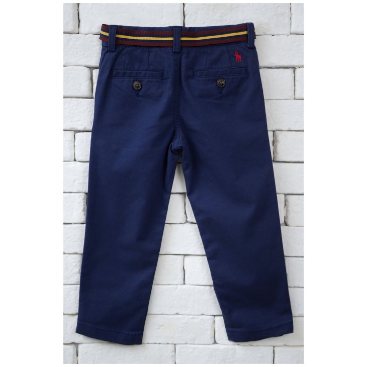 POLO RALPH LAUREN KIDS SKINNY FIT FLEX ABRASION TWILL TROUSER