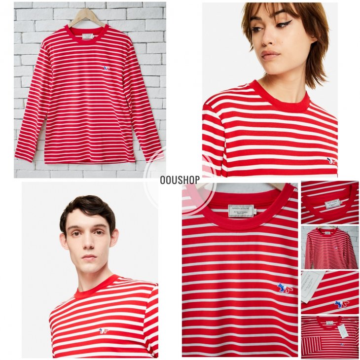 MAISON KITSUNE TRICOLOR FOX PATCH CLASSIC MARIN TEE-SHIRT