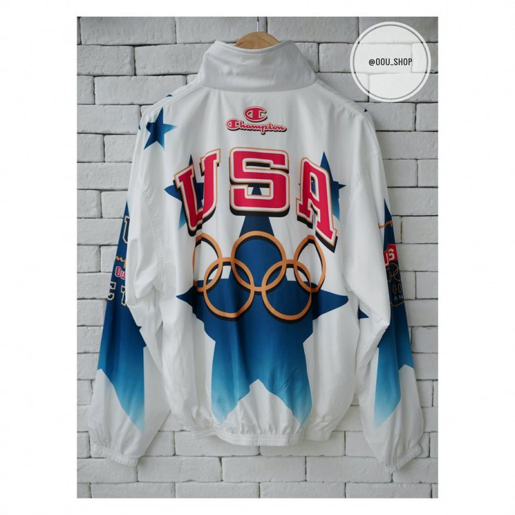 CHAMPION USA OLYMPIC TEAM 1996 JACKET CHAMPION OFFICIA ATLANTA WINDBREAKER
