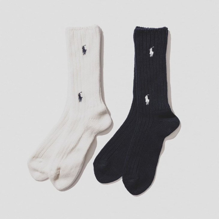 BEAMS x POLO RALPH LAUREN GOLF CREST LOGO SOCKS