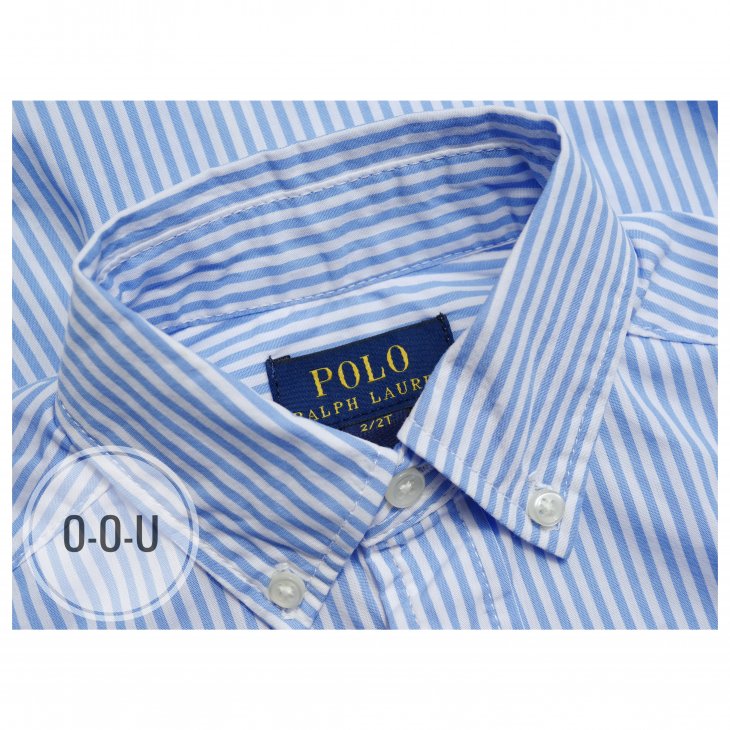POLO RALPH LAUREN KIDS STRIPED COTTON POPLIN SHIRT
