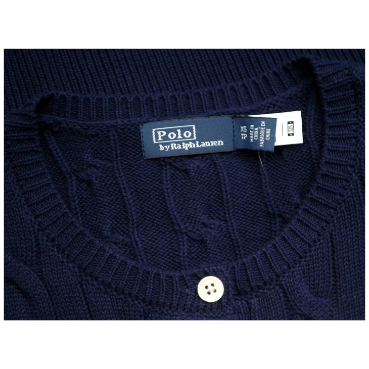 POLO RALPH LAUREN CABLE KNIT SHORT SLEEVE CARDIGAN
