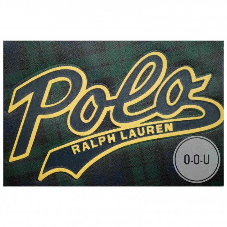 POLO RALPH LAUREN STRIPED LOGO LEATHER CARD CASE