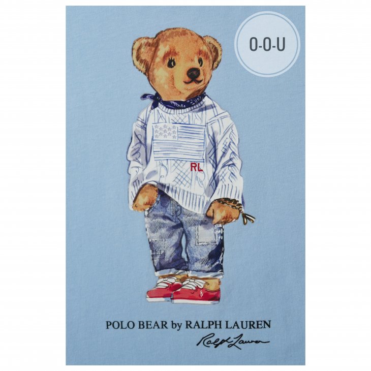POLO RALPH LAUREN GIRLS POLO BEAR COTTON T-SHIRT