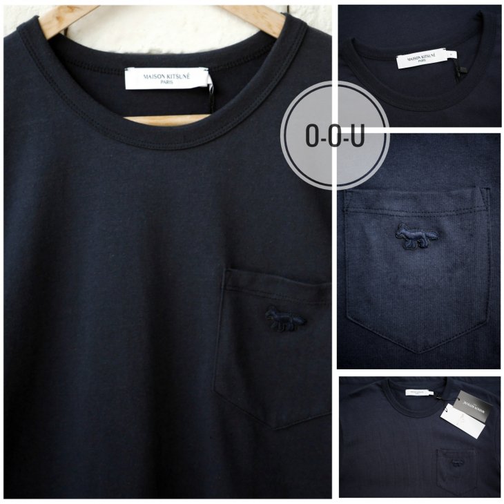 MAISON KITSUNE TONAL FOX PATCH POCKET CLASSIC T-SHIRT