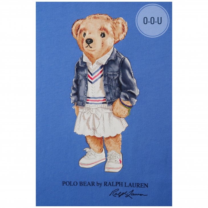 POLO RALPH LAUREN GIRLS POLO BEAR COTTON T-SHIRT