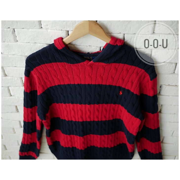 POLO RALPH LAUREN GIRLS CABLE-KNIT HOODIE