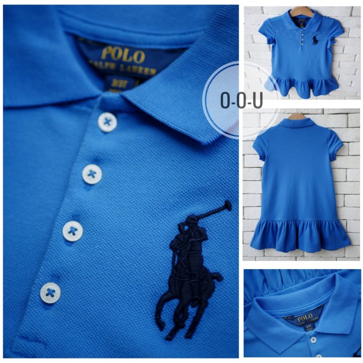 POLO RALPH LAUREN KIDS BIG PONY COTTON MESH POLO DRESS