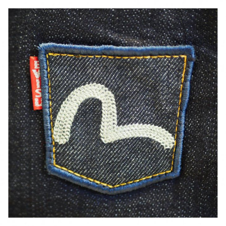 EVISU Seagull and Logo Embroidered Denim Shorts