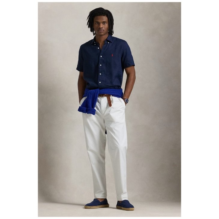 POLO RALPH LAUREN CUSTOM SLIM FIT LINEN SHIRT
