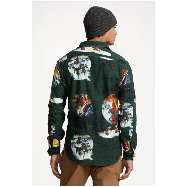 ️POLO RALPH LAUREN CLASSIC FIT CHAMOIS GRAPHIC WORKSHIRT