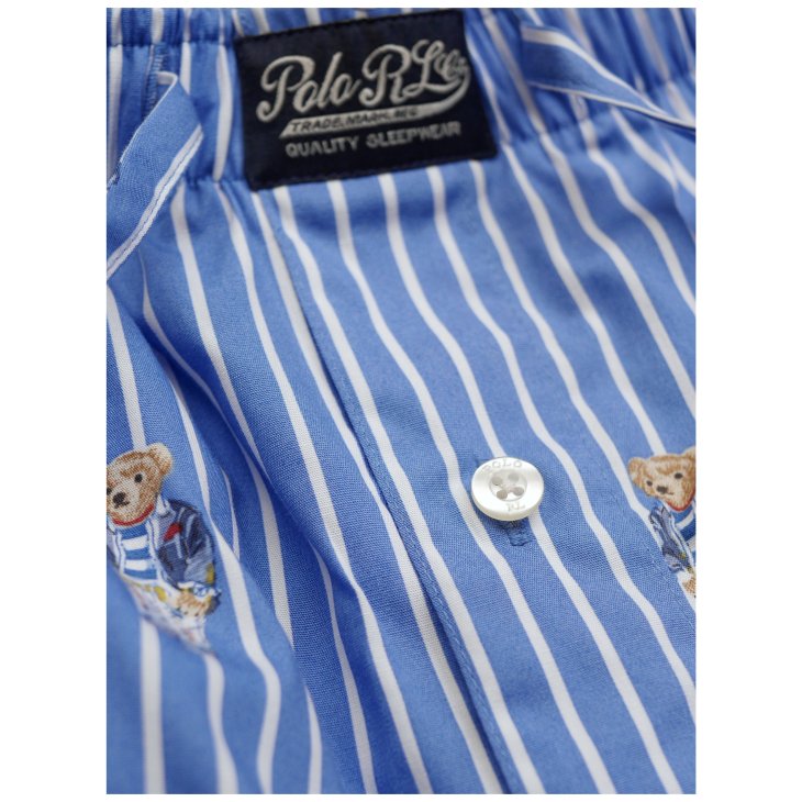 POLO RALPH LAUREN POLO BEAR STRIPED COTTON SLEEP SHORT