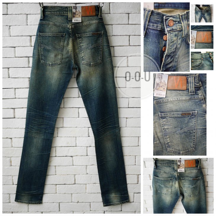 NUDIE JEANS GRIM TIM ORGANIC WORN CRINKLES
