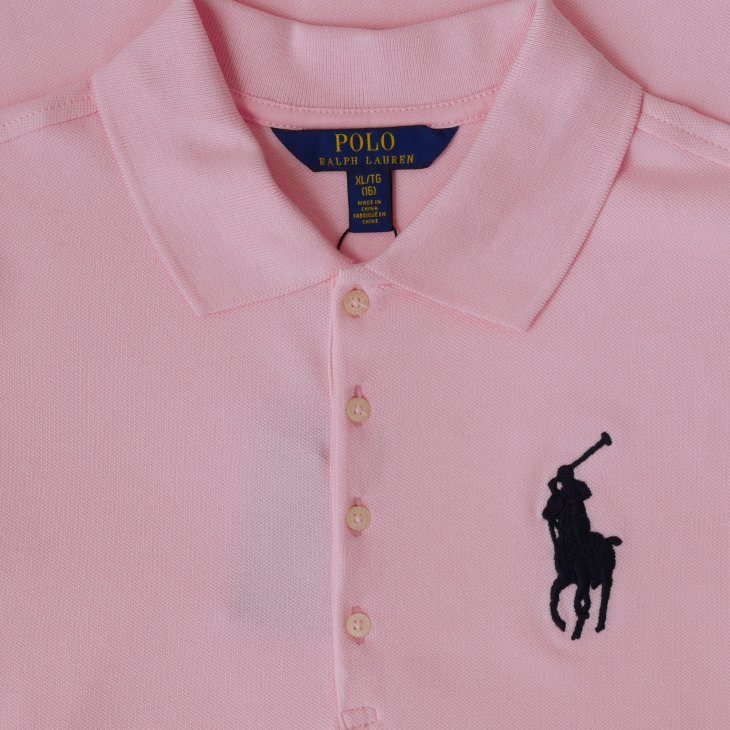 POLO RALPH LAUREN GIRLS BIG PONY COTTON MESH POLO DRESS