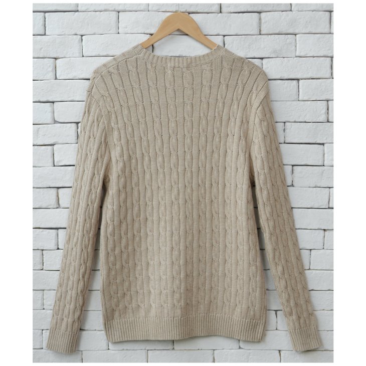 POLO RALPH LAUREN CABLE KNIT COTTON SWEATER