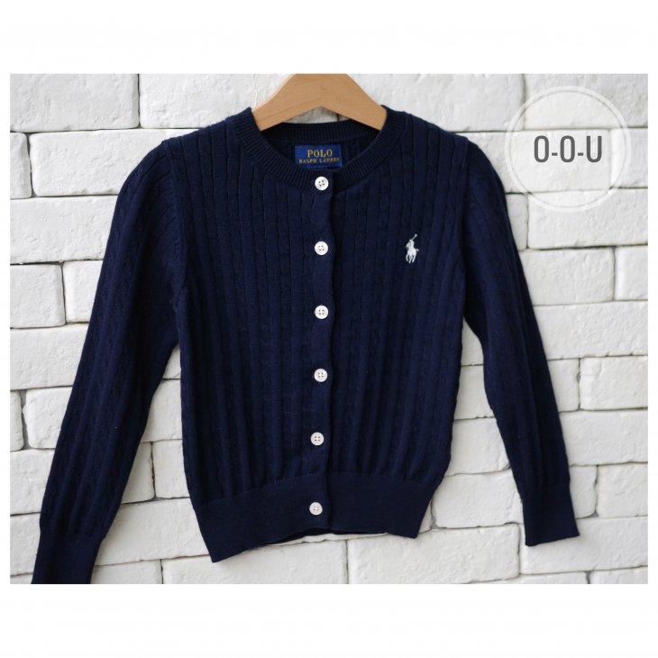 POLO RALPH LAUREN KIDS MINI CABLE COTTON CARDIGAN