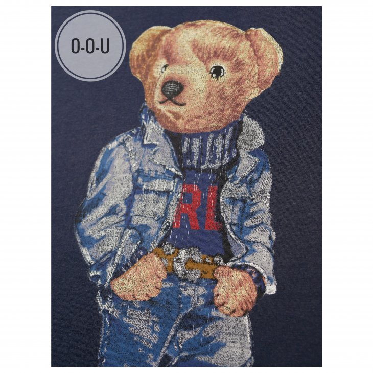 POLO RALPH LAUREN WOMEN POLO BEAR CREWNECK TEE